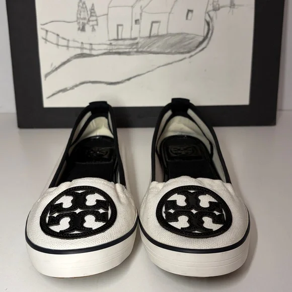 Tory Burch Black and White Sneakers - Picture 3 of 13